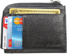 img 1 attached to 👛 Leather Credit Card Wallet with Pocket Holder