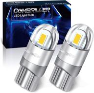 🚗 combriller 194 led bulb 6000k, error free t10 2825 w5w interior car lights for license plate, dashboard, dome, map, door, marker, and courtesy lighting - pack of 2 logo