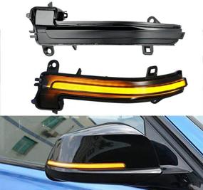 img 4 attached to 🚦 GSRECY Smoked Lens Dynamic Sequential Blink LED Side Marker Rearview Mirror Turn Signal Light for BMW F20 F21 F22 F30 F32 F33 E84 X1 i3 Series