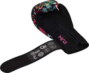 img 1 attached to RDX Women Boxing Gloves: Muay Thai Flora Skin Ladies Mitts for Training, Sparring, and Kickboxing