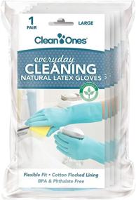 img 2 attached to Everyday Cleaning Latex Gloves - Pack of 6 Pairs (Large)