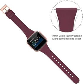 img 2 attached to 8-пакет тонких силиконовых ремешков для умных часов Fitbit Versa 2 - узкие заменяемые браслеты для серии Fitbit Versa (8 штук, маленькие)