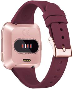 img 3 attached to 8-пакет тонких силиконовых ремешков для умных часов Fitbit Versa 2 - узкие заменяемые браслеты для серии Fitbit Versa (8 штук, маленькие)