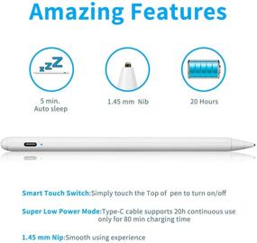 img 2 attached to Samsung Galaxy Tab A 10.1 2019 Wi-Fi Stylus Pen: Active Digital Pencil with Ultra Fine Tip for Precise Note-Taking and Drawing - White