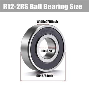 img 1 attached to R12 2RS Bearing Miniature Pre Lubricated Precision