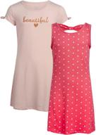 2 pack super soft casual sundress for little/big girls - sweet butterfly girls' dress logo