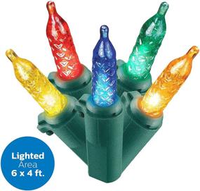 img 2 attached to UL Listed Philips 150 LED Multicolor Faceted Mini Net Lights on Green Wire - Suitable for Indoor/Outdoor Use - 6' by 4' Lighted Area - String Lights Ideal for Christmas Decoration