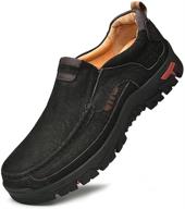 👟 breathable lightweight non-slip men's shoes by lanxy leather logo