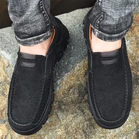 img 2 attached to 👟 Breathable Lightweight Non-Slip Men's Shoes by LANXY Leather