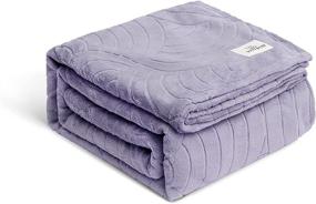 img 4 attached to 🌸 Lavender Purple King Size Flannel Fleece Blanket – Cozy, Plush, and Insulating Blanket for Bed, Couch, Sofa, Travel, Camping, and Pets