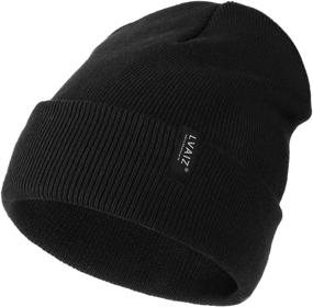 img 3 attached to Stylish Unisex Winter Knitted Beanie: Slouchy Cuffed Rib Knit Watch Hat with Acrylic, Ideal for Men and Women