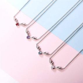 img 3 attached to 👦 Персонализированные ожерелья с рожденственским камнем для мальчиков - минималистичные украшения на высшем уровне.