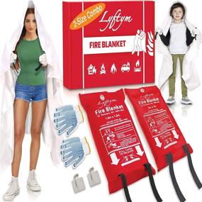 img 4 attached to 🔥 Fire Blankets Combo Pack: Large & Small, Home & Kitchen Fire Suppression, Safety & Emergency Prevention, Retardant Blankets to Extinguish Fire