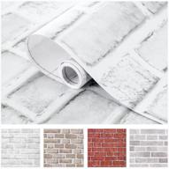 coavas white brick wallpaper peel and stick - christmas fireplace faux chimney paper 17.5x118.1 inches - perfect for bedroom, faux brick kitchen cabinets backsplash, laundry accent walls, classroom - size: 44.5x300cm logo