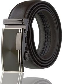 img 4 attached to 👔 Black Leather Ratchet Dress Belt - Premium Men's Accessories by Imperial