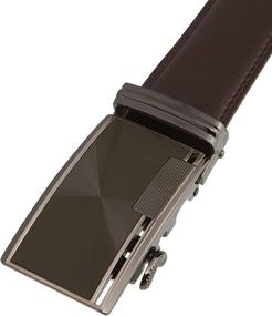 img 2 attached to 👔 Black Leather Ratchet Dress Belt - Premium Men's Accessories by Imperial