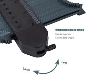 img 2 attached to 📏 10-Inch Contour Gauge Duplicator with Lock - Ultimate Shape Duplication Tool for Corners, Woodworking Templates, Tiles, and Laminate - Wide and Effective - Grey