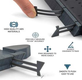 img 1 attached to 📏 10-Inch Contour Gauge Duplicator with Lock - Ultimate Shape Duplication Tool for Corners, Woodworking Templates, Tiles, and Laminate - Wide and Effective - Grey