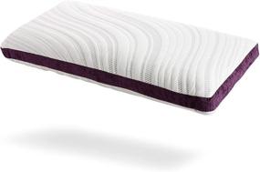img 3 attached to Enhance Your Sleep Comfort with Perfect Cloud Lavender Bliss Oil-Infused 💤 Memory Foam Bed Pillow - Queen Size, 5.5-inch Air-Infused and Breathable Medium-Loft