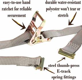 img 3 attached to Tie Down Cargo Ratcheting Polyester Tie Downs