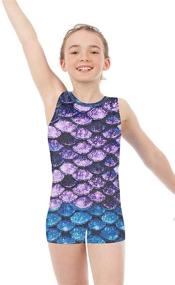 img 3 attached to RAISEVERN Gymnastics Leotards Biketards Sleeveless Girls' Clothing