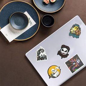 img 1 attached to 🎃 Spooky Stickers for Halloween: The Nightmare Before Christmas Vinyl Decals [50PCS] for Water Bottles, Teens, and Laptops -Waterproof, Tim Burton Inspired Designs!