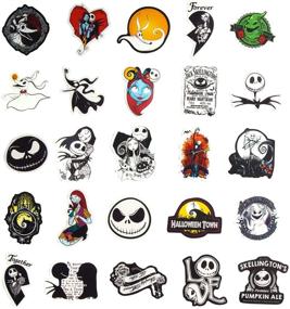 img 2 attached to 🎃 Spooky Stickers for Halloween: The Nightmare Before Christmas Vinyl Decals [50PCS] for Water Bottles, Teens, and Laptops -Waterproof, Tim Burton Inspired Designs!