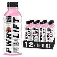 🍓 pwr lift berry strawberry whey protein water sports drink: keto, vitamin b, electrolytes, zero sugar, 10g protein, post-workout energy beverage, 16.9oz (pack of 12) logo