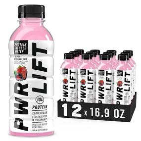 img 4 attached to 🍓 PWR LIFT Berry Strawberry Whey Protein Water Sports Drink: Keto, Vitamin B, Electrolytes, Zero Sugar, 10g Protein, Post-Workout Energy Beverage, 16.9oz (Pack of 12)