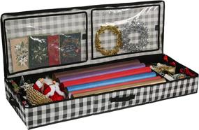 img 3 attached to 🎁 Ultimate Wrapping Paper Storage Container: Organize Wrapping Essentials up to 40" Rolls with Seckon Under-Bed Organizer!