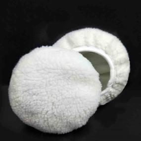 img 1 attached to ZYTC Car Polishing Waxing Sleeve Woolen Polisher Pad Bonnet Microfiber Waxer Pad Soft Pack Of 5 (Wool White