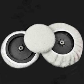 img 2 attached to ZYTC Car Polishing Waxing Sleeve Woolen Polisher Pad Bonnet Microfiber Waxer Pad Soft Pack Of 5 (Wool White