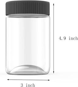 img 3 attached to 🔌 6 Pack of 8 Oz Clear Plastic Jars with Black Lids – Ideal Refillable Kitchen Storage Containers for Dry Food, Coffee, Nuts, and More