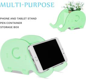 img 3 attached to 🐘 COOLOO Elephant Phone Stand with Pen Holder, Multipurpose Desk Organizer and Tablet Holder for Nintendo Switch, iPhone, and More