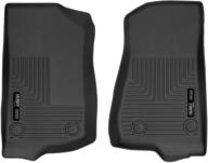 🚗 husky liners 13021: premium weatherbeater front floor mats for 2018-19 jeep wrangler and 2020 jeep gladiator crew cab logo