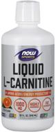 🍊 now sports nutrition l-carnitine жидкость: улучшенное усвоение, цитрусовый вкус, бутылка 32 унции логотип