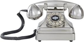 img 2 attached to 📞 Crosley CR62-BC Kettle Classic Desk Phone featuring Enhanced Push Button Technology in Brushed Chrome Finish