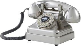 img 3 attached to 📞 Crosley CR62-BC Kettle Classic Desk Phone featuring Enhanced Push Button Technology in Brushed Chrome Finish