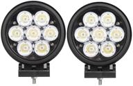 🔦 lightronic 6 дюймов круглый тонкий размер 70w светодиодный вспомогательный свет для внедорожной езды, 6000k натурально-белый, сверхяркий 30° луч распространения - водонепроницаемый, 2 штуки логотип