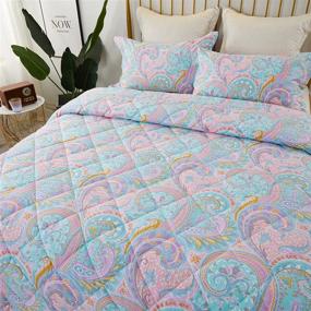 img 2 attached to Perkily Lightweight Comforter Paisley Pattern Kids' Home Store