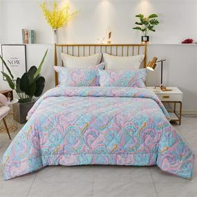img 3 attached to Perkily Lightweight Comforter Paisley Pattern Kids' Home Store