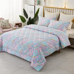 img 4 attached to Perkily Lightweight Comforter Paisley Pattern Kids' Home Store