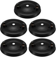 🔦 retro ceiling light plate pointed base chassis disc pendant accessories (105mmx23mm) - black, pack of 5 with screws - uxcell product логотип