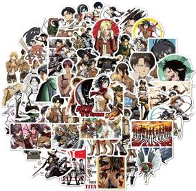 img 4 attached to 🔥 Attack on Titan Anime Stickers: 50-Pack Waterproof Decals for Laptop, Phone, Car & More!