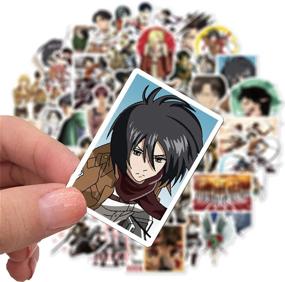 img 1 attached to 🔥 Attack on Titan Anime Stickers: 50-Pack Waterproof Decals for Laptop, Phone, Car & More!