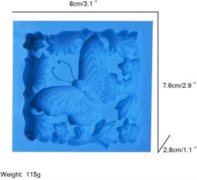 img 3 attached to 🦋 Blue QTKJ Butterfly Silicone Mold for Handmade DIY Art Soap, Cupcake Fondant Decoration Craft Tool – Ideal for Birthdays
