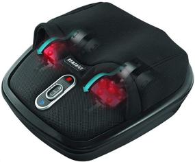 img 4 attached to Homedics Shiatsu Air Max Foot Massager with Heat - Adjustable Intensity, 2 Massage Styles - Black, 1 Count