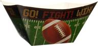 football square party bowls with paper construction logo