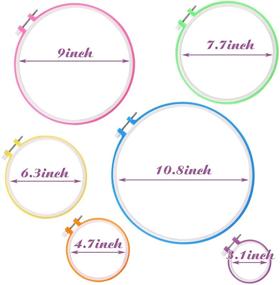 img 3 attached to 🧵 BigOtters 6PCS Embroidery Hoops: Adjustable Sizes 3.1 to 10.8 Inches for Christmas Ornaments, Craft Sewing, and DIY