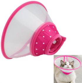 img 3 attached to 🐾 Soft Dotted Recovery Collar: Cat Cone and Dog Cone After Surgery for Cats, Kittens, Puppies, and Small Dogs - Ideal for Pets and Animals